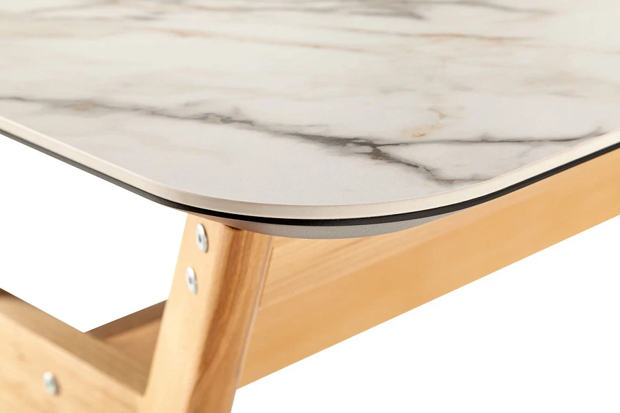 Стол раздвиж. Нарвик Ceramic 120-150 Automatic Natur//Light marble - фото 14