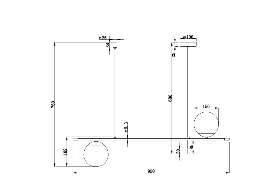 Подвесной светильник Maytoni MOD048PL-02G - фото 4