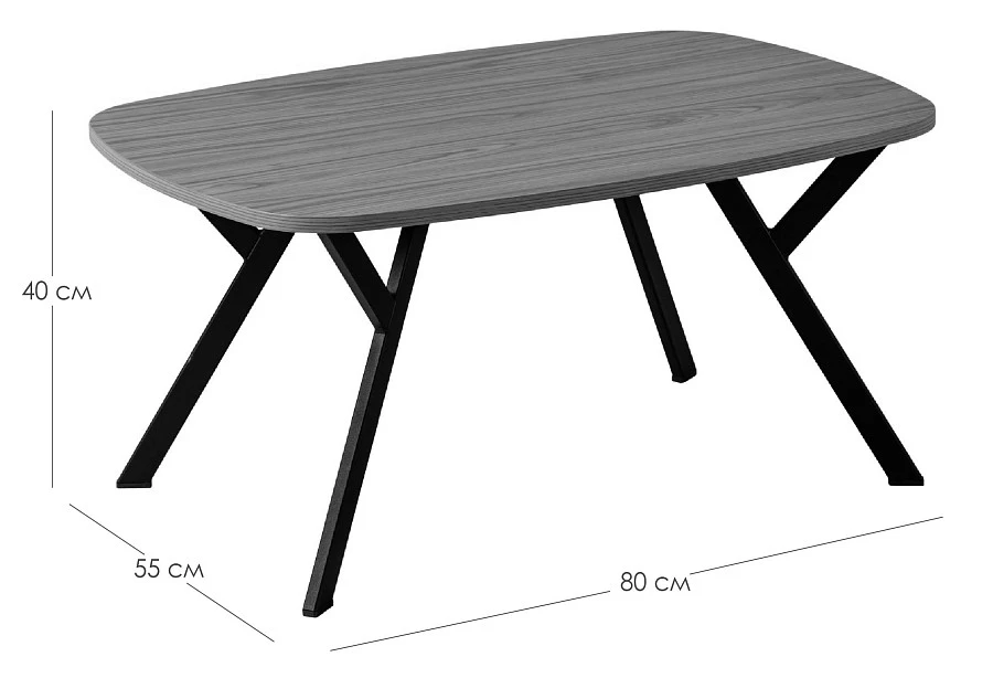 Стол журнальный Flora Q Вишня Локарно - фото 2