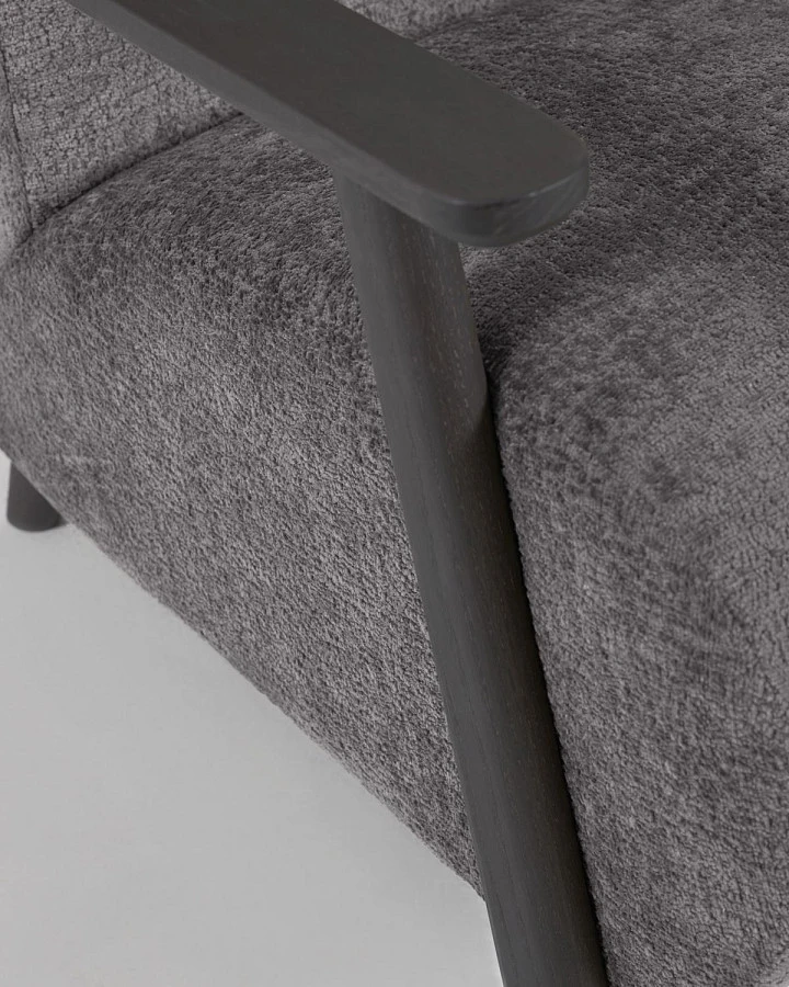 Кресло Marthan из серой синели /венге - фото 9