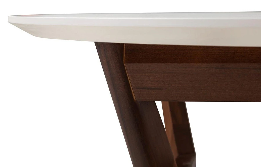 Стол Нарвик д.860 Белый Темный орех - фото 4