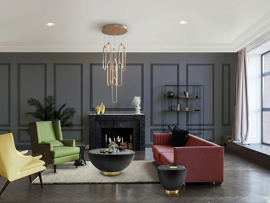 Люстра Colette 9L розовое золото - фото 4