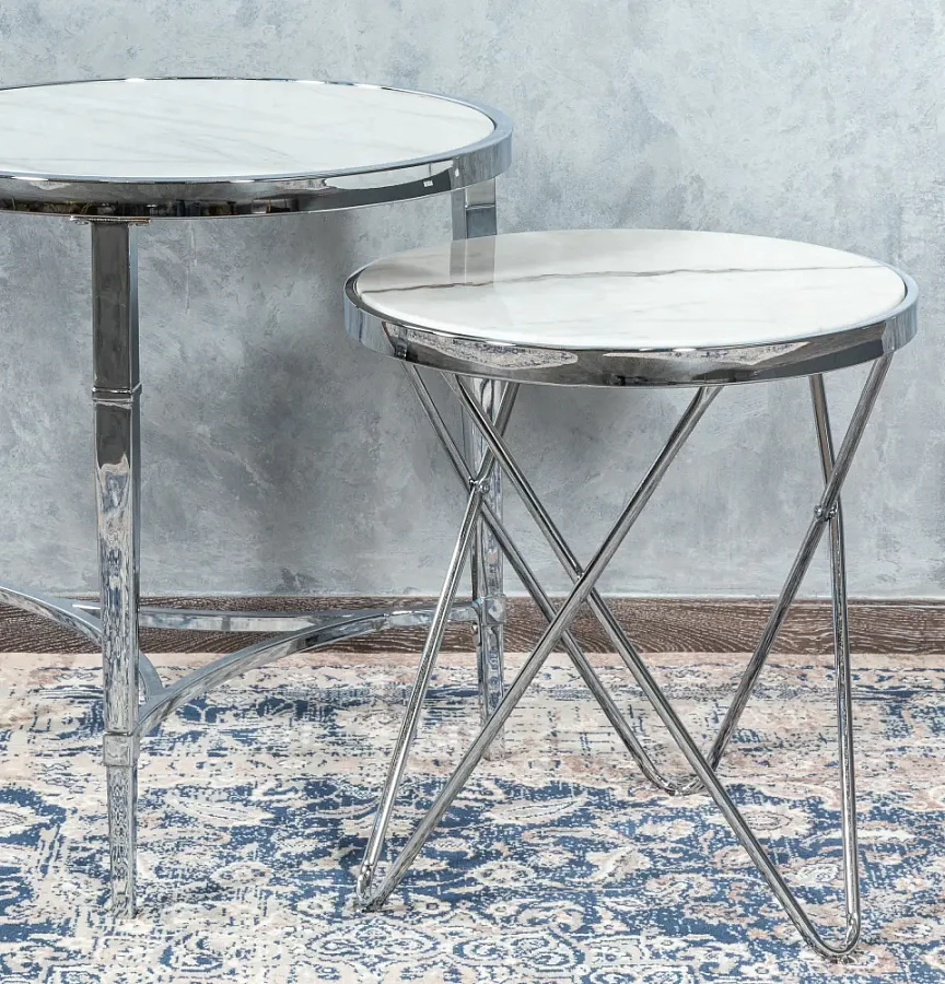 Приставной столик Zarina Silver 0.5x0.45x0.45м - фото 6