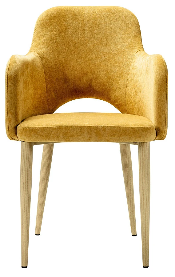 Кресло Ledger желтый/нат.дуб - фото 3