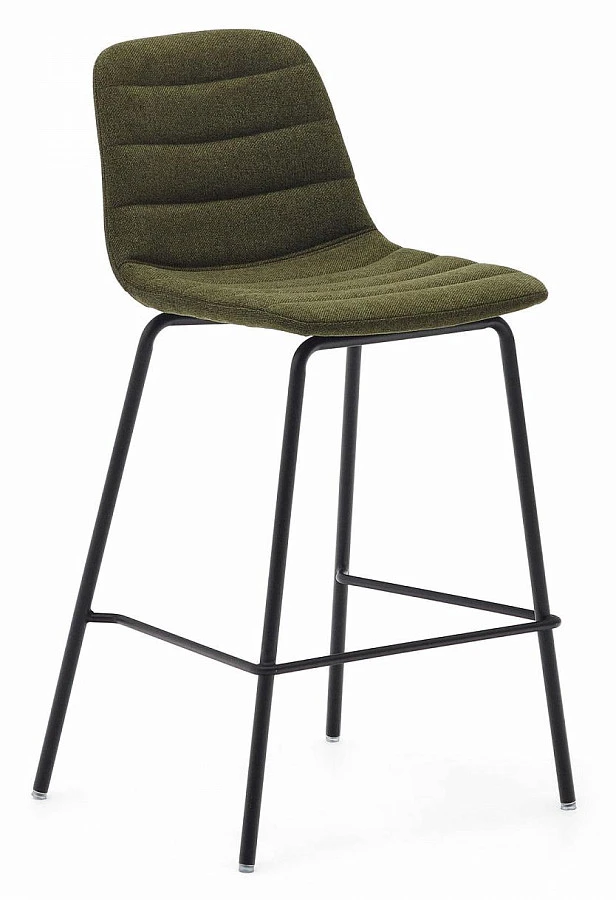 Стул ПБ Zunilda тм-зел.синель/мат.черн.отделка