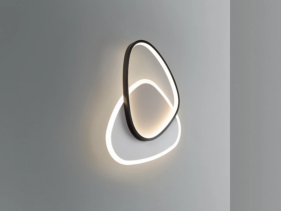 Потолочный/настенный светильник Romo черно-белый - фото 17