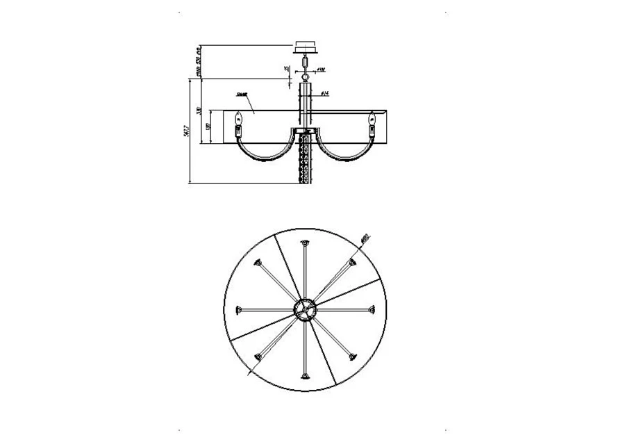 Подвесной светильник Maytoni DIA008PL-08CH - фото 3