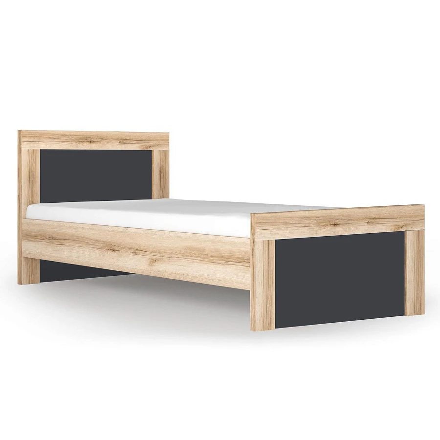 Кровать 900 Вега Скандинавия Дуб каньон/Антрацит - фото 4