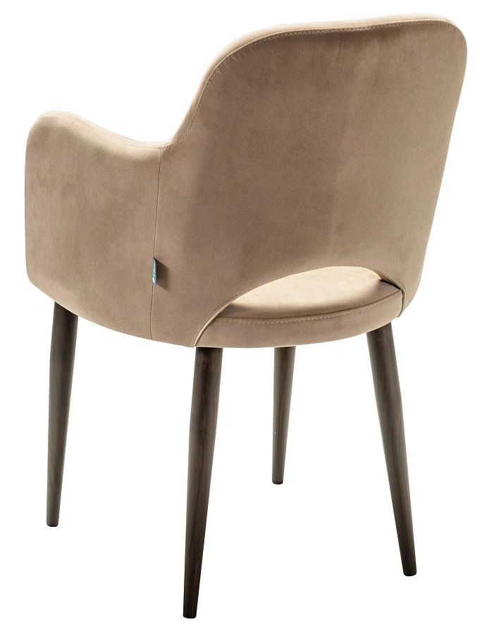 Кресло Ledger Diag beige/т. орех - фото 4