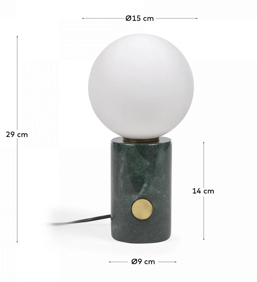 Настольная лампа Lonela мрамор/зеленый - фото 3