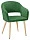 Кресло Oscar зеленый/нат.дуб