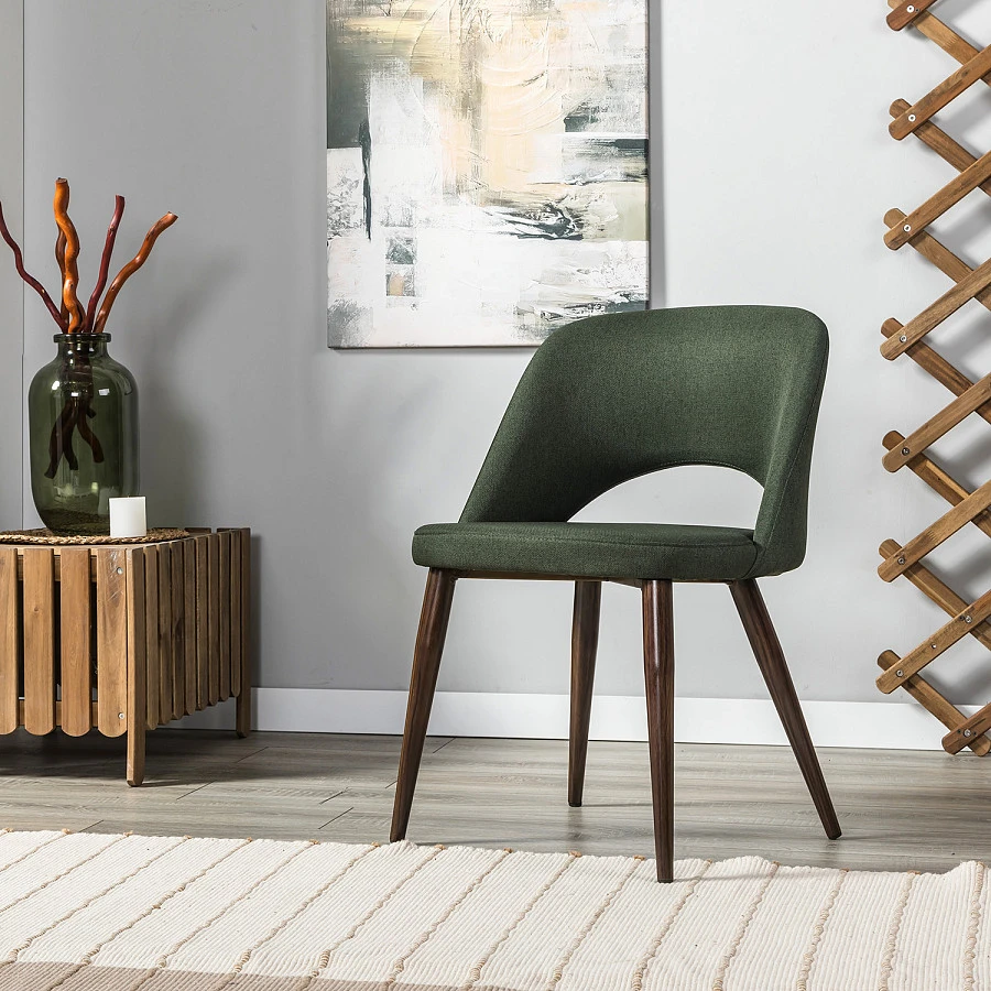 Стул Lars темно-зеленый/т.орех - фото 10