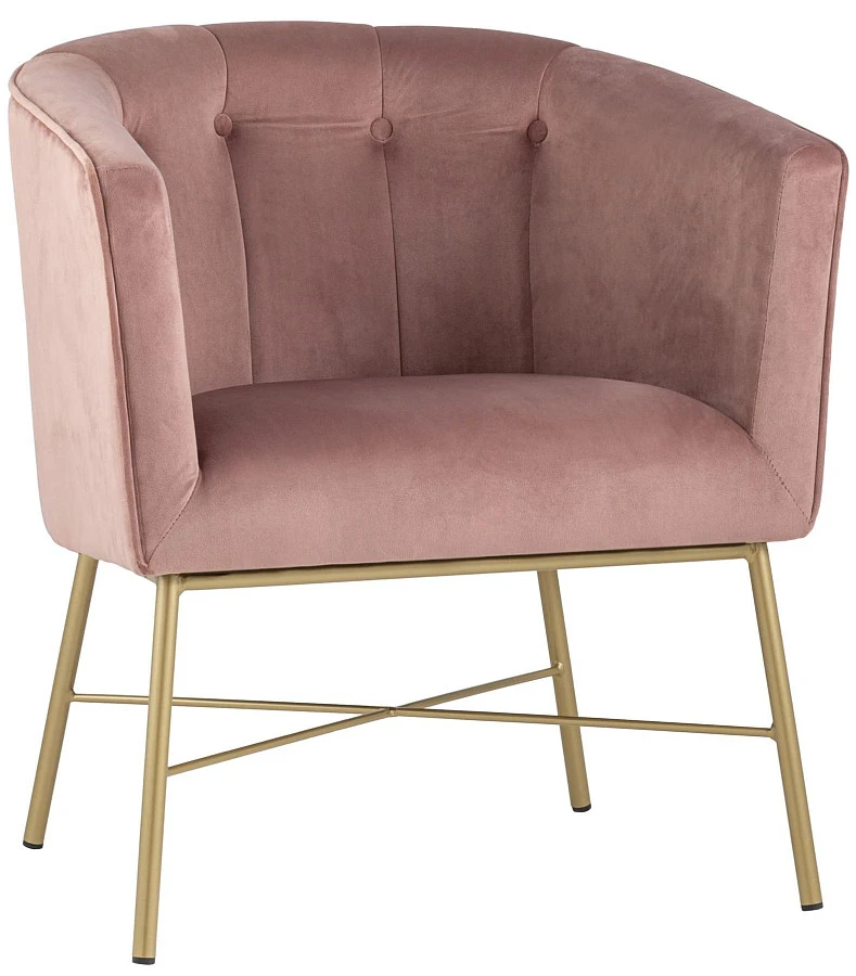 Кресло Шале велюр розовый