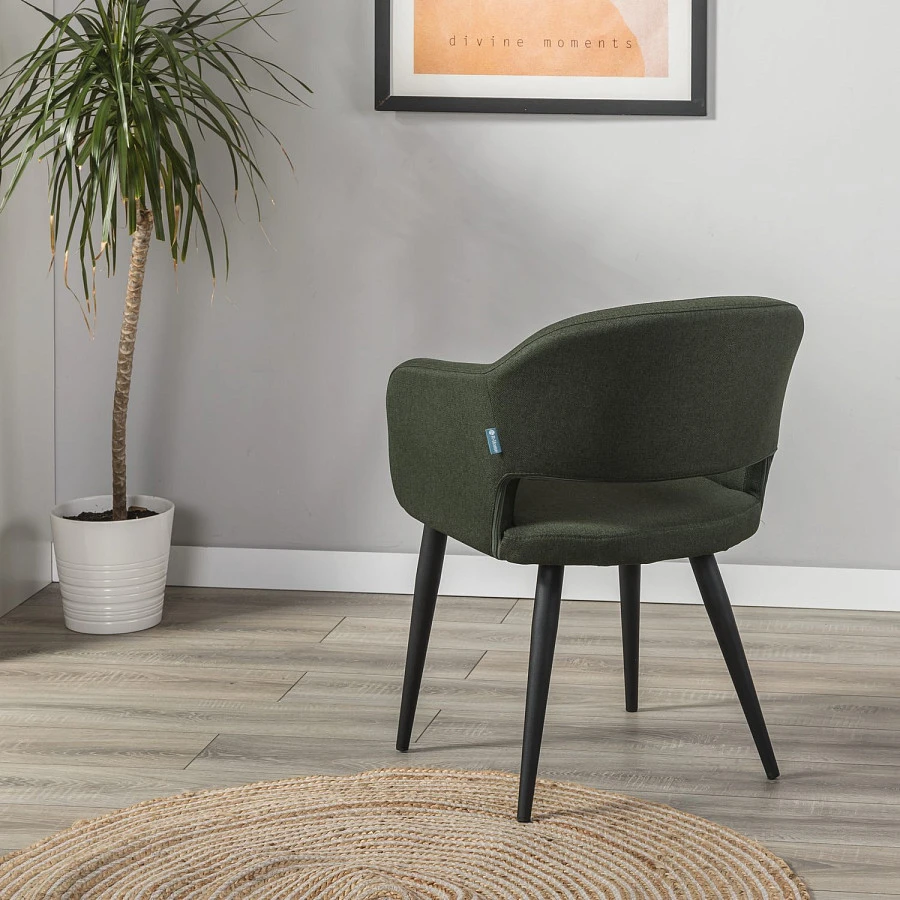 Стул Oscar тёмно-зеленый/черный - фото 9