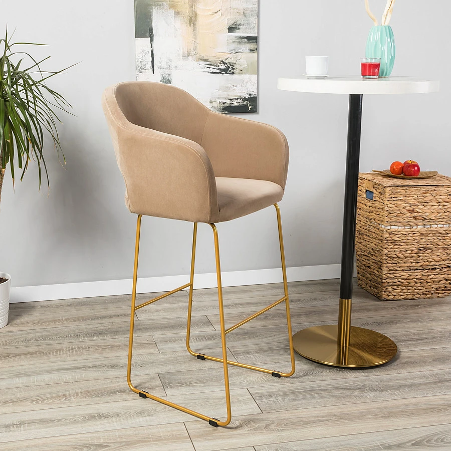 Кресло Бар. Oscar Diag beige/Линк золото - фото 12