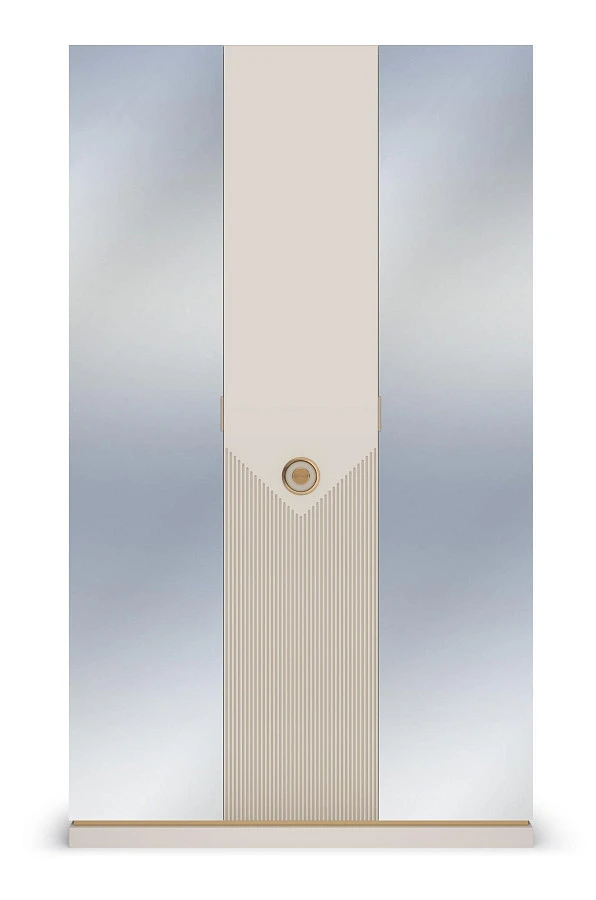 Шкаф 3-х дверный Капри с 2 зеркальными дверями - фото 3