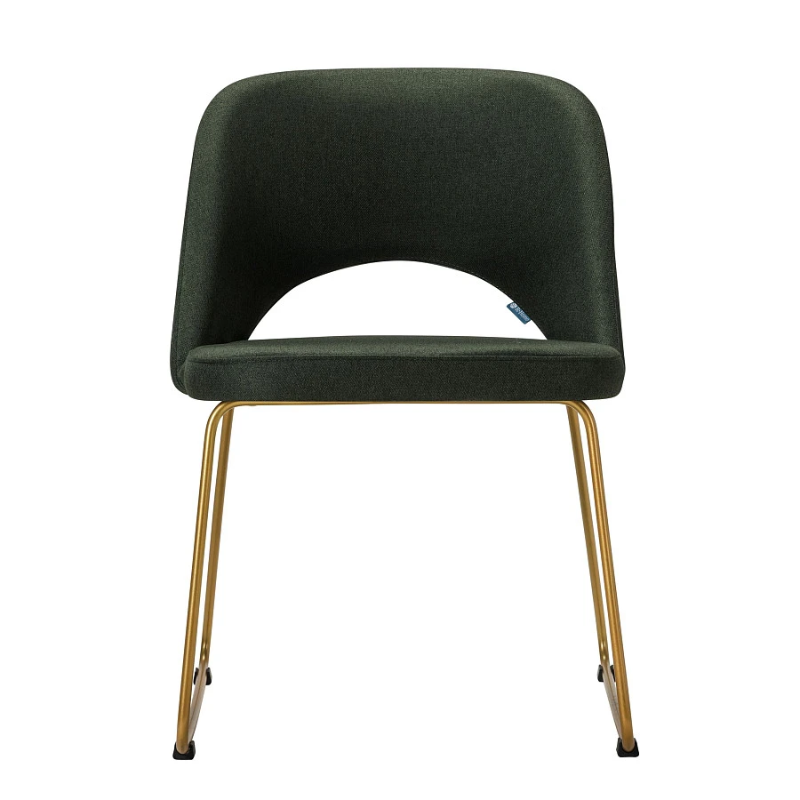 Кресло Lars тёмно-зеленый/Линк золото - фото 2