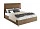 Кровать Юнит  140х200 коричневого цвета