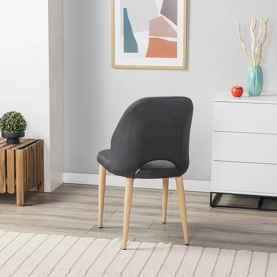 Стул Ledger темно-серый/нат.дуб - фото 8