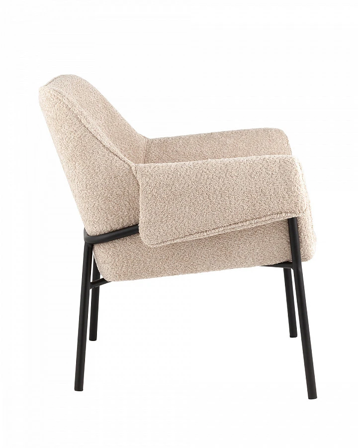 Кресло лаунж Бесс альпака бежевый - фото 3