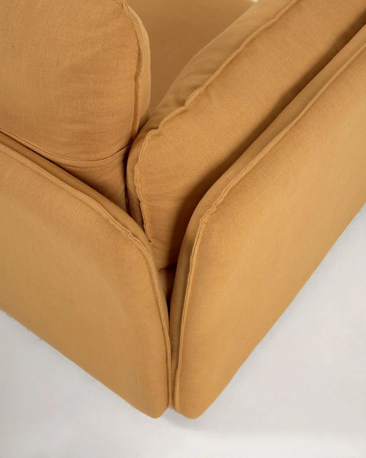 Диван-кровать Tanit горчичный/массива бука 210см - фото 15