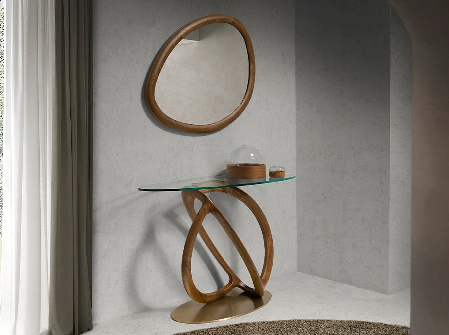 Зеркало 3245/21073E в дерев. раме орех. цвета - фото 6