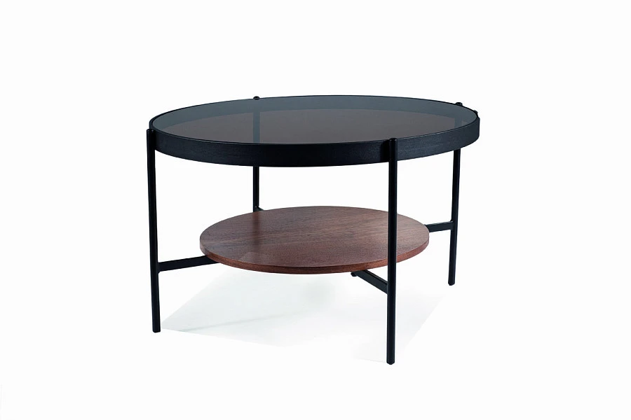 Стол журнальный Signal PRIMA B (орех/черный мат)