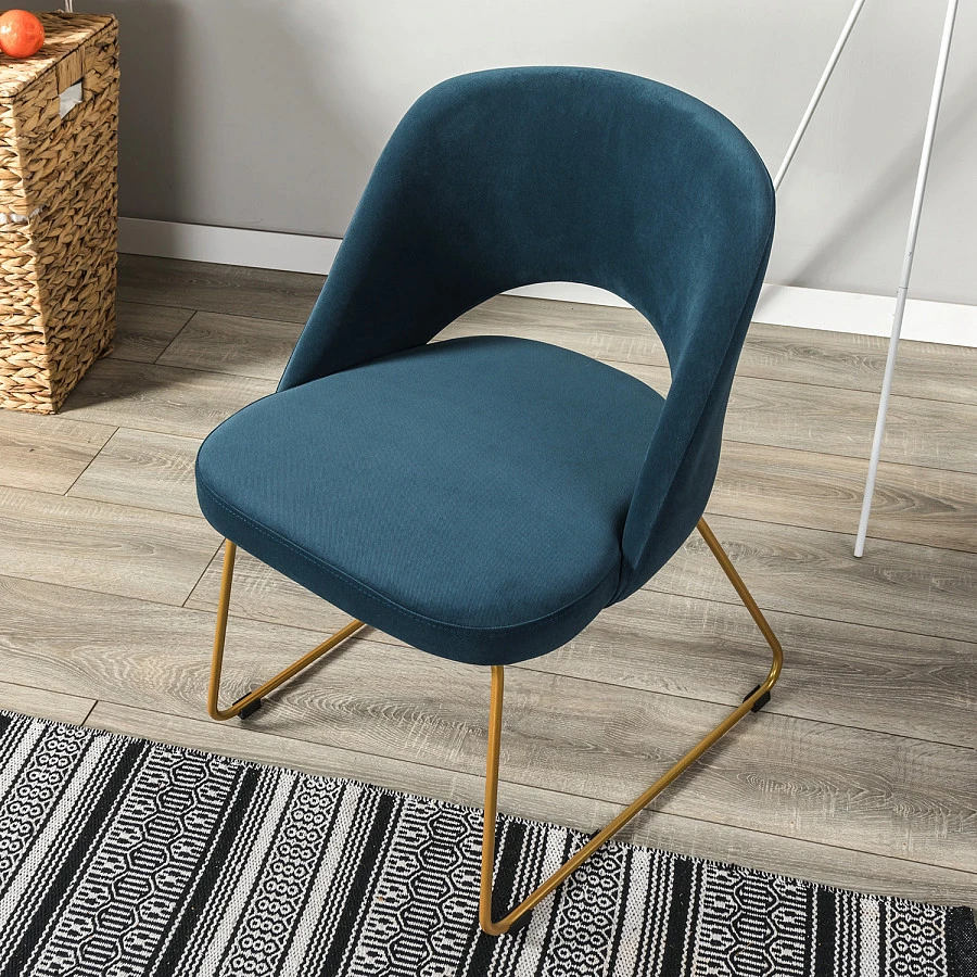 Кресло Lars Diag blue/Линк золото - фото 9