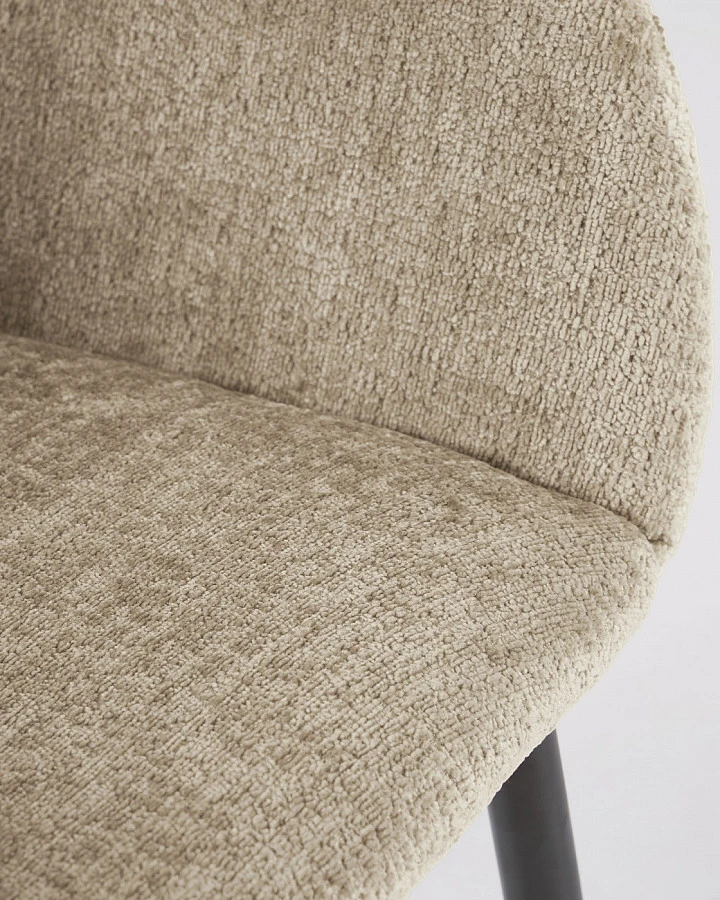 Стул Konna из бежевой синели/черный - фото 9