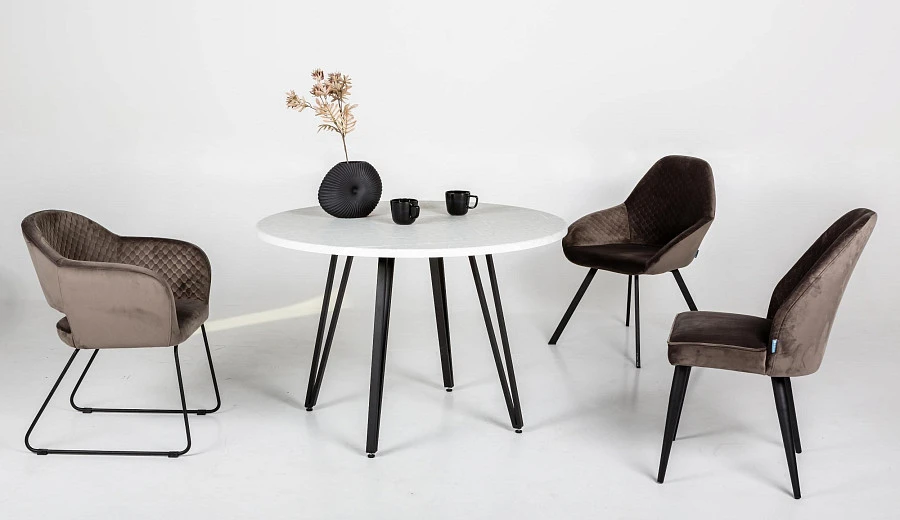 Стол Диего D110 мрамор бьянко - фото 8