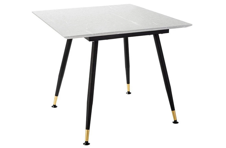 Стол Месси 860*860 мрамор Бианко со скосом