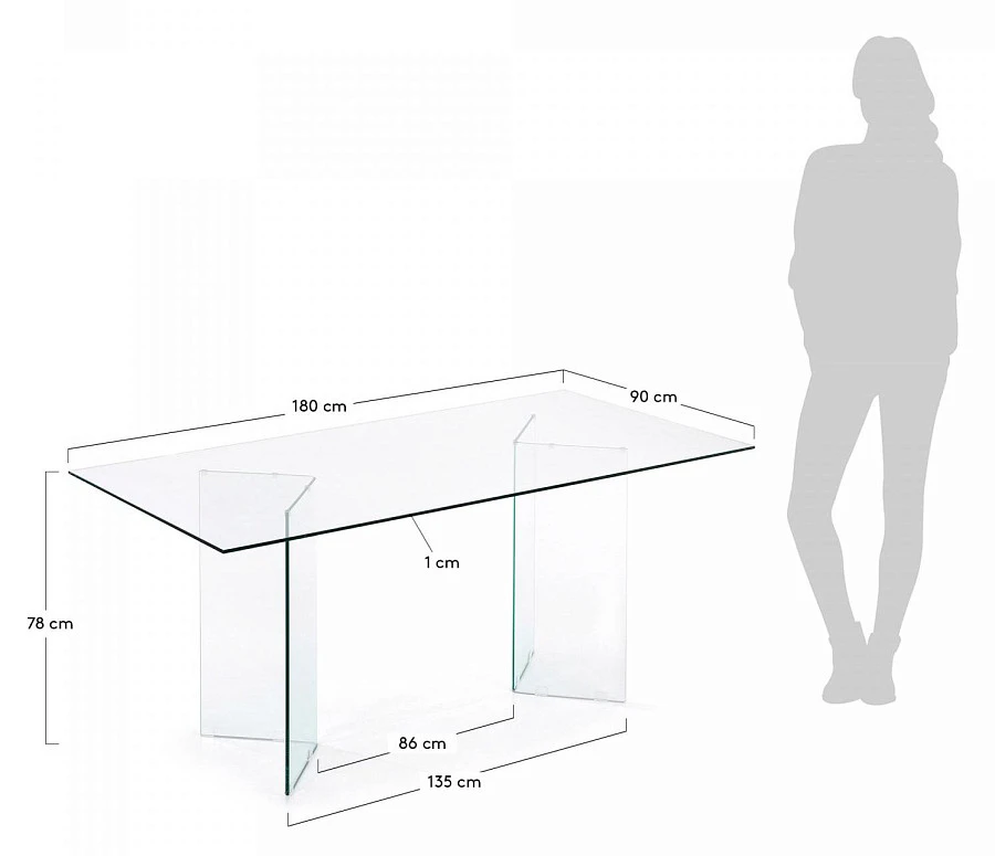 Стеклянный стол Burano - фото 7