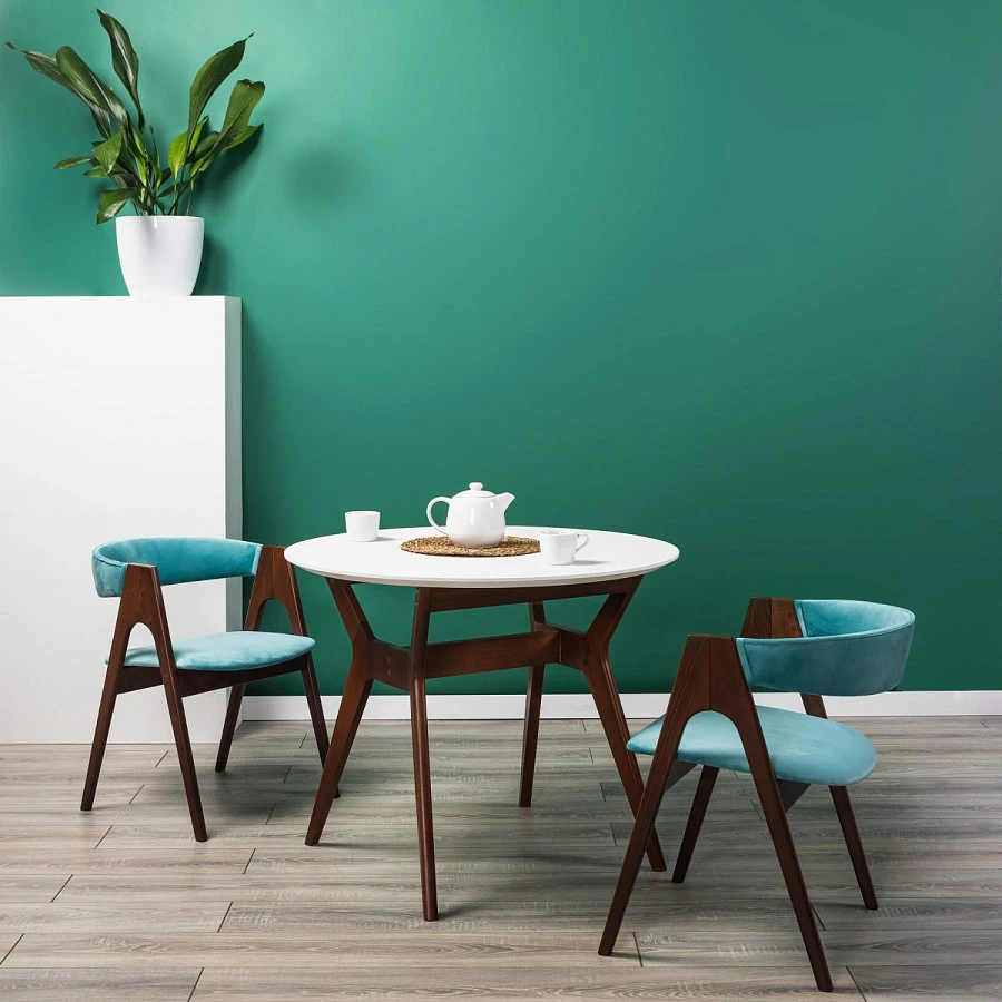 Стол Нарвик д.860 Белый Темный орех - фото 7