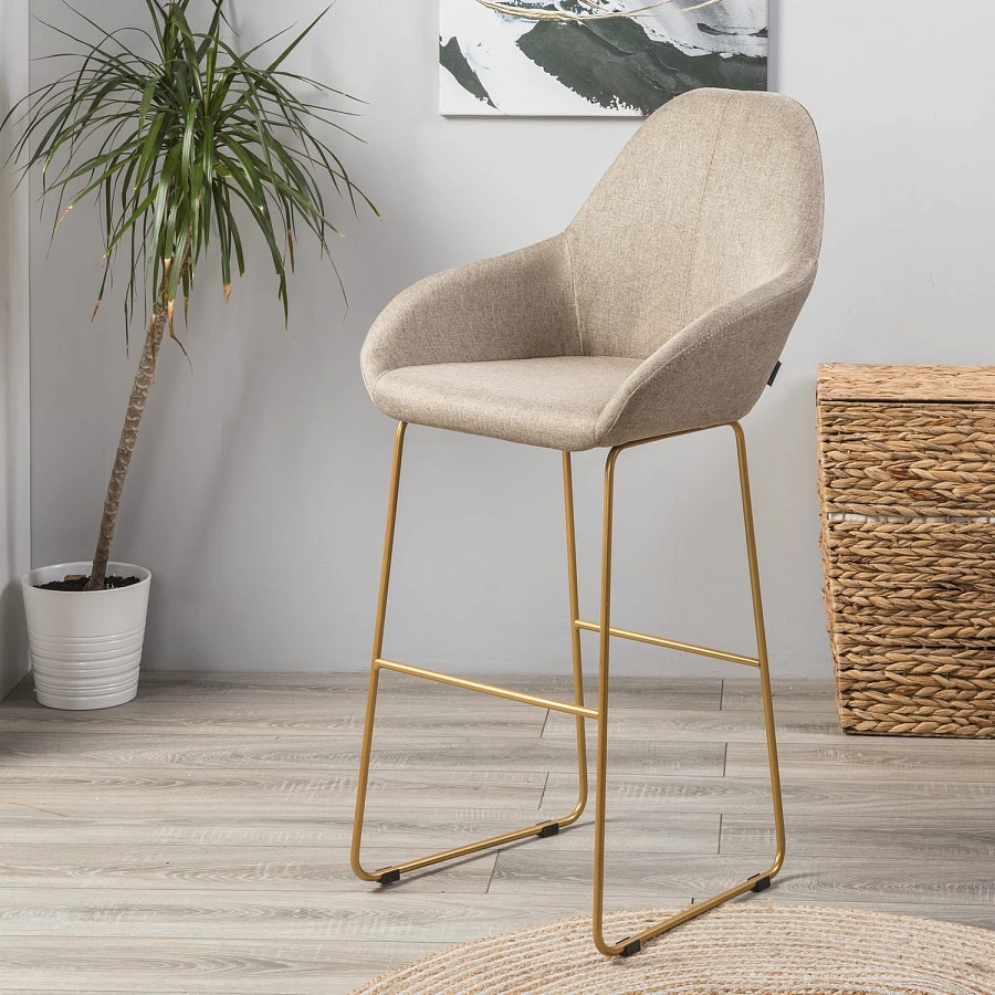 Кресло Бар Kent Браун/ЛинкЗолот - фото 10