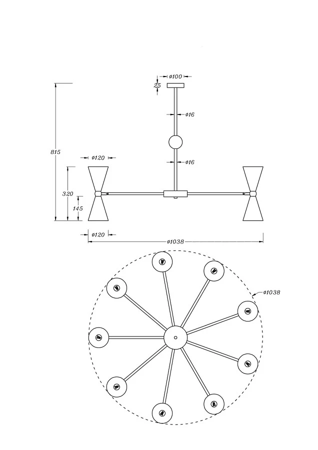 Подвесной светильник Maytoni MOD108PL-18GB - фото 3