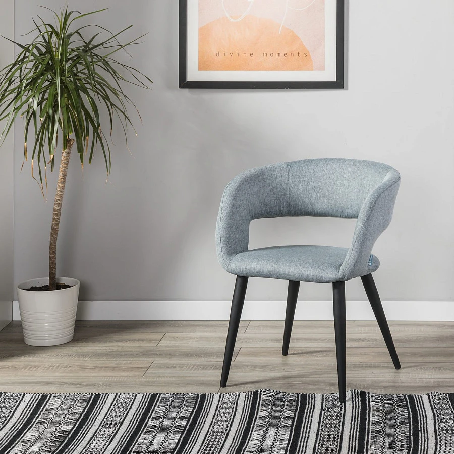 Стул Hugs св.сер/черный - фото 10