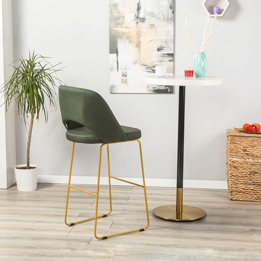 Кресло Бар. Lars тёмно-зеленый/Линк золото - фото 11