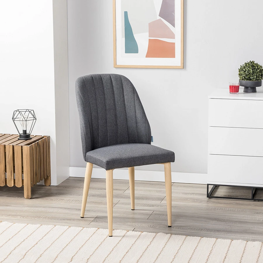 Стул Alen темно-серый/нат.дуб - фото 8