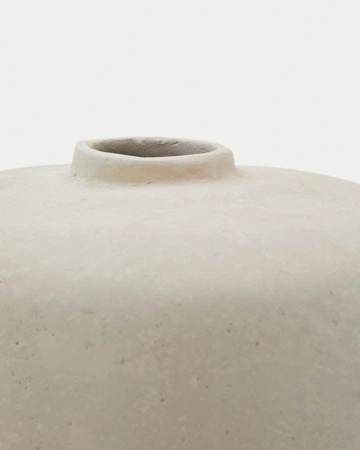 Ваза Serina из папье-маше белого цвета 36,5 см - фото 4