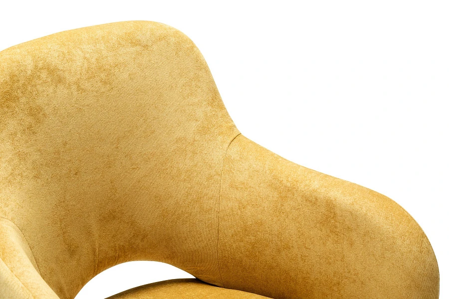 Кресло Ledger желтый/т. орех - фото 5