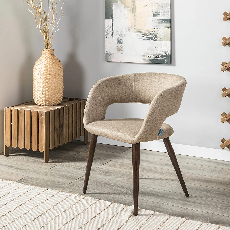 Стул Hugs beige/т.орех - фото 11