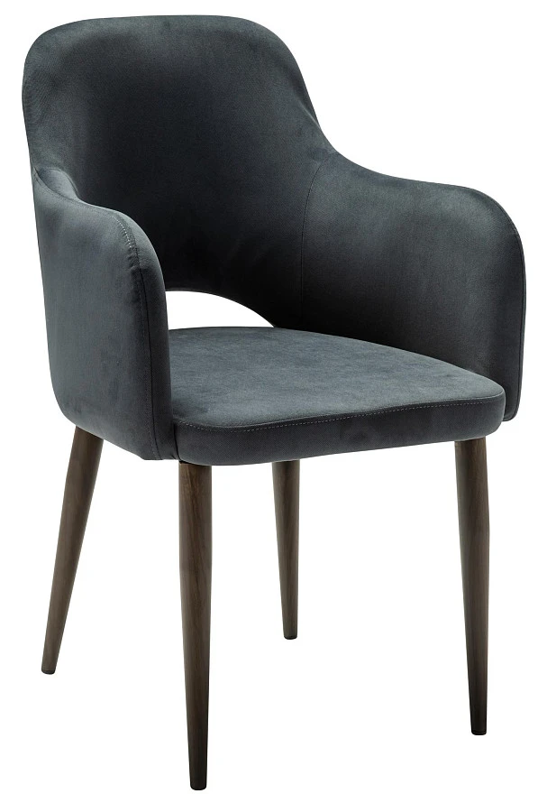 Кресло Ledger Diag grey/т. орех