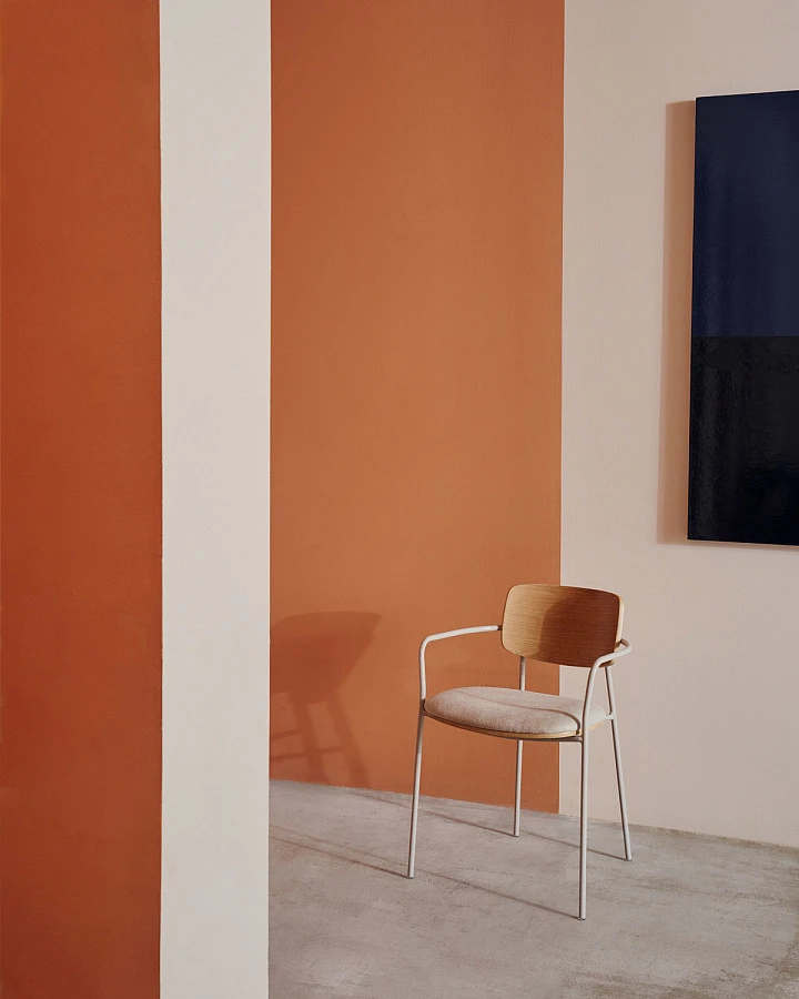 Maureen Штабелируемый стул /дуб.шпон/беж.ножки - фото 3