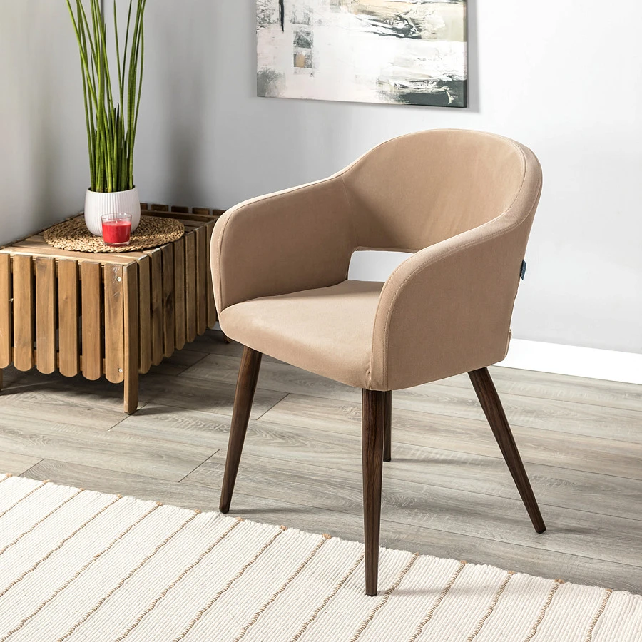 Стул Oscar Diag beige/т.орех - фото 8