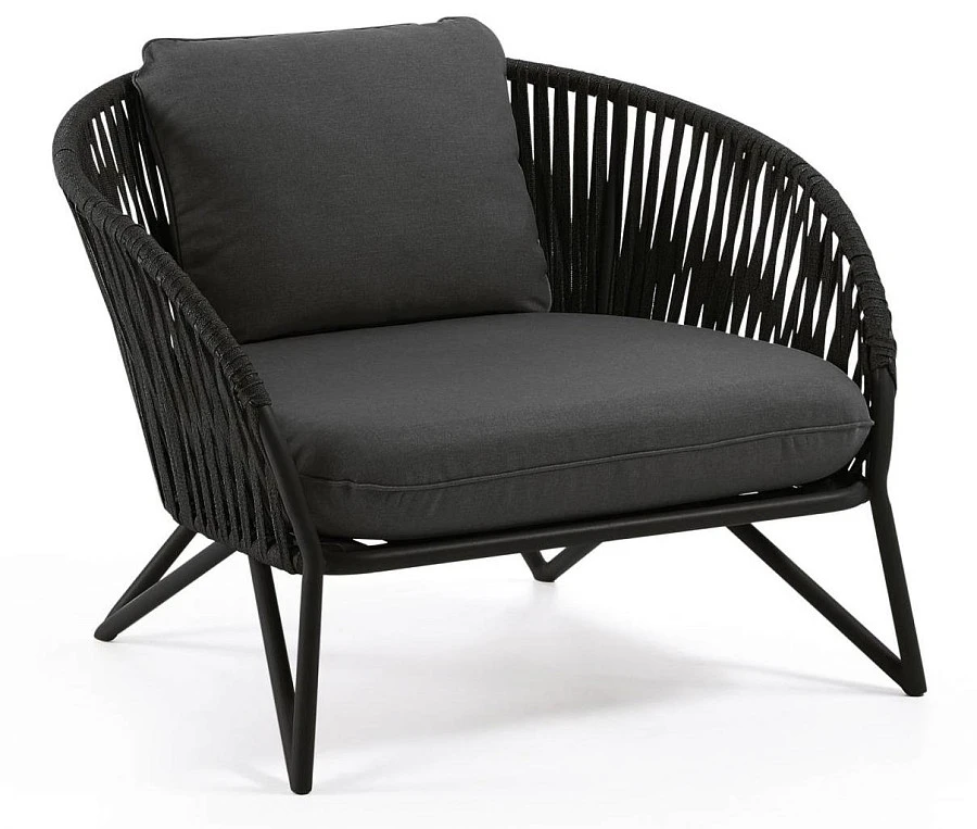 Веревочное кресло Branzie черное