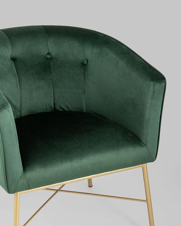 Кресло Шале велюр зеленый - фото 8