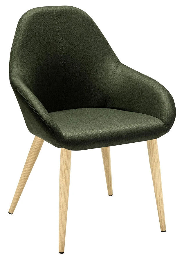 Кресло Kent тёмно-зеленый/нат.дуб