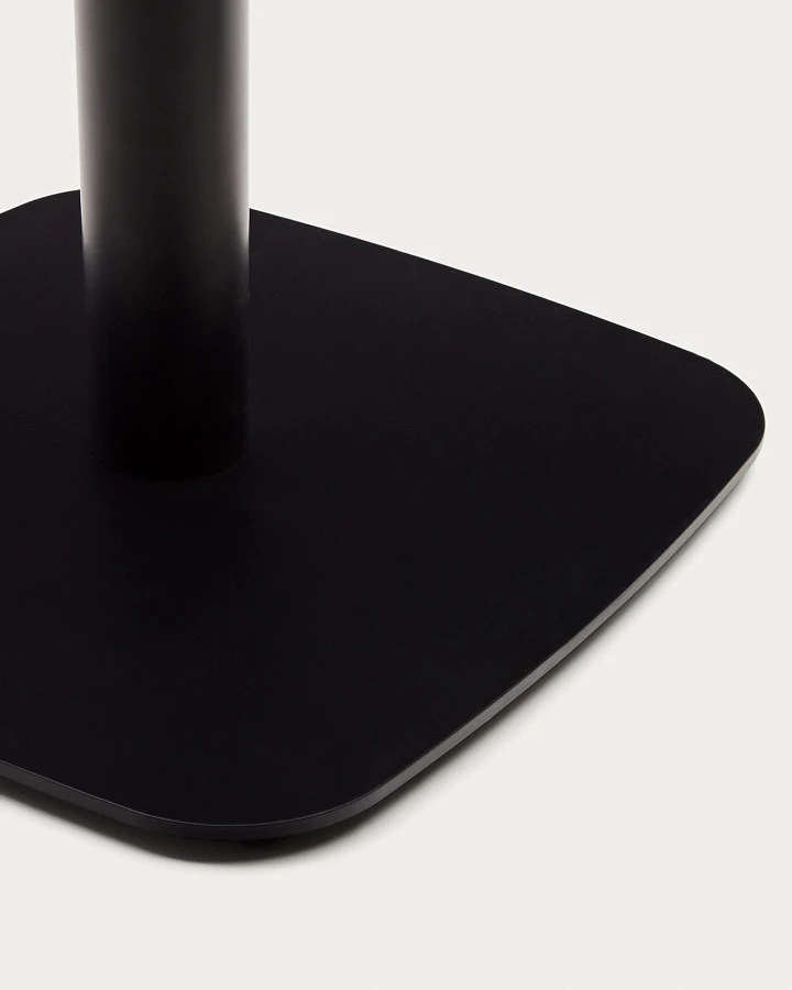 Высокий садовый столик Dina черный на черном металлическом основании 60 x 60 x 96 см - фото 5