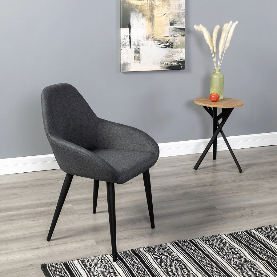 Кресло Kent тёмно-серый/черный - фото 16