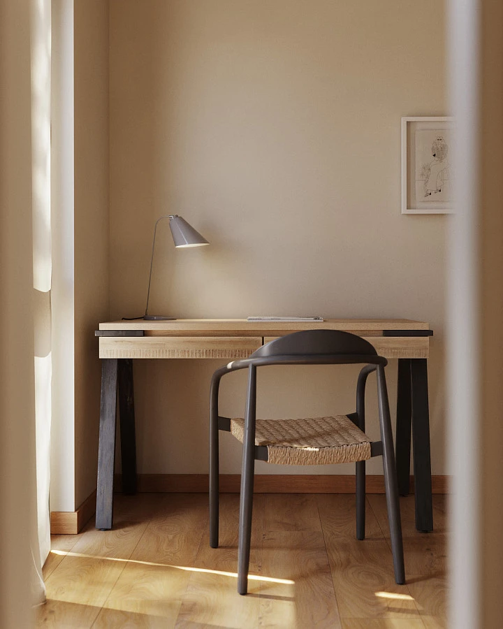 Стул Glynis черный натуральный - фото 5